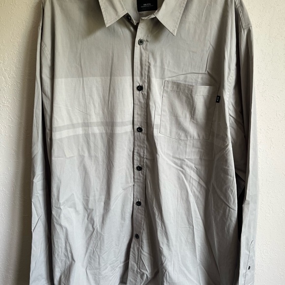 Mens XXL Gray Oakley Long Sleeve Casual Lightweight Button Up - Picture 1 of 5